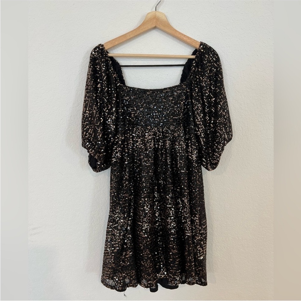 Sequin Babydoll Dress
